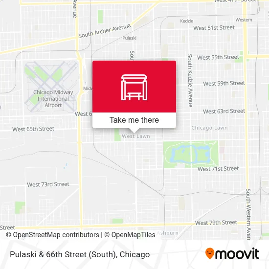 Pulaski & 66th Street (South) map