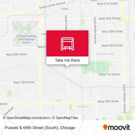Pulaski & 69th Street (South) map