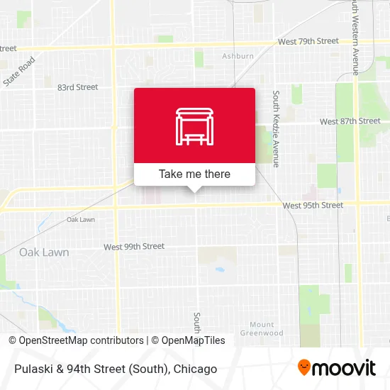 Pulaski & 94th Street (South) map