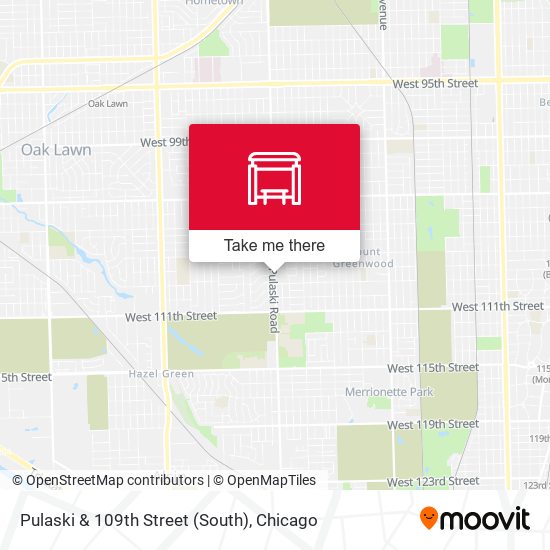 Pulaski & 109th Street (South) map