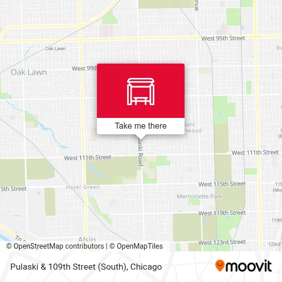 Pulaski & 109th Street (South) map