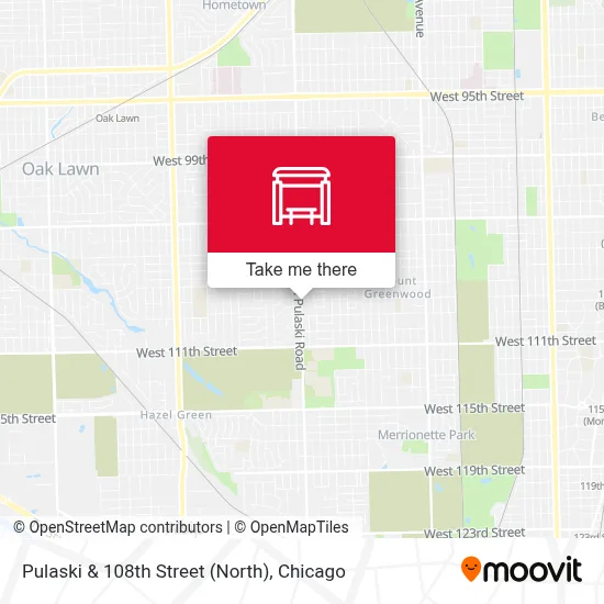 Pulaski & 108th Street (North) map