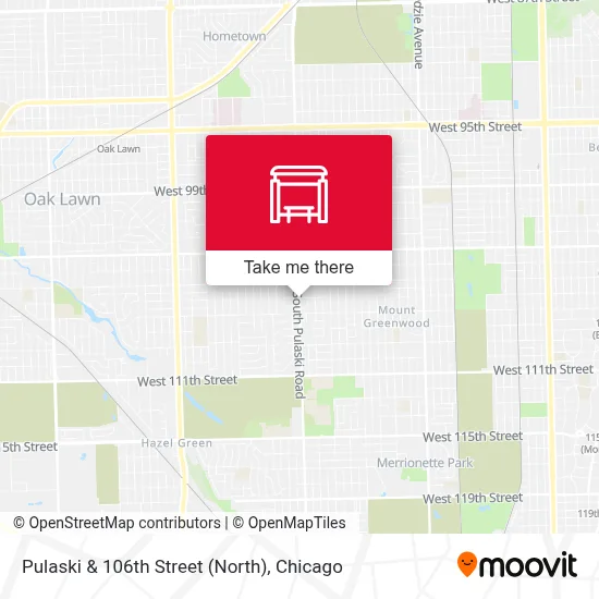 Pulaski & 106th Street (North) map