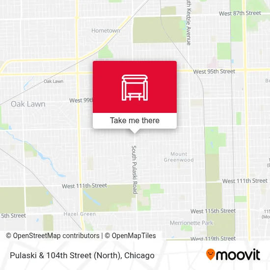 Pulaski & 104th Street (North) map
