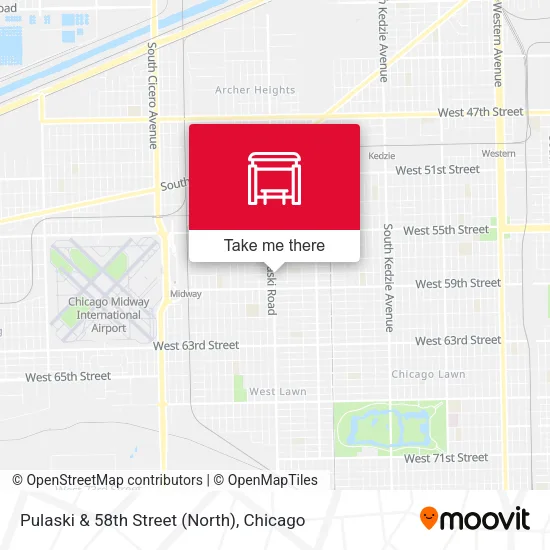 Pulaski & 58th Street (North) map
