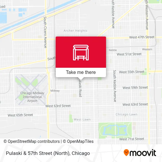 Pulaski & 57th Street (North) map