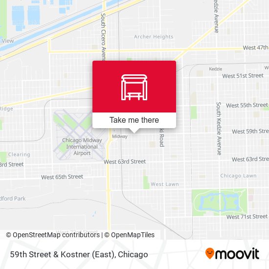 59th Street & Kostner (East) map