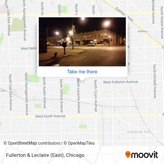 Fullerton & Leclaire (East) map