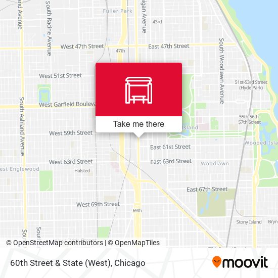 60th Street & State (West) map