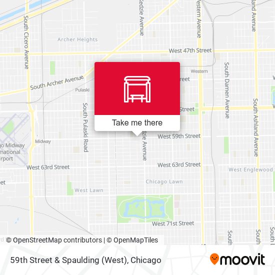 59th Street & Spaulding (West) map