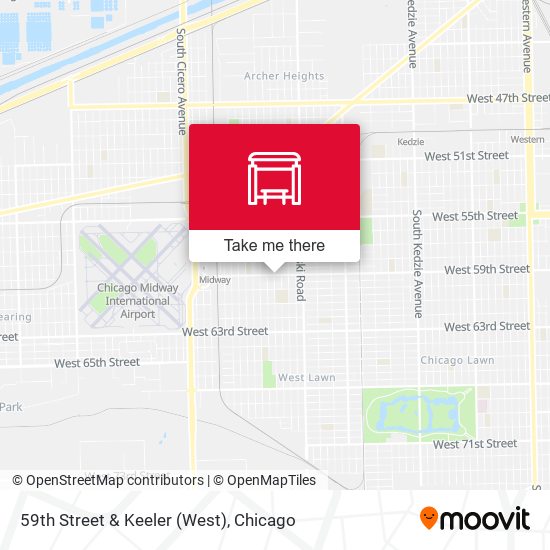 59th Street & Keeler (West) map