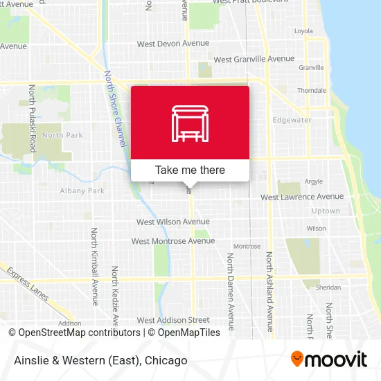 Ainslie & Western (East) map