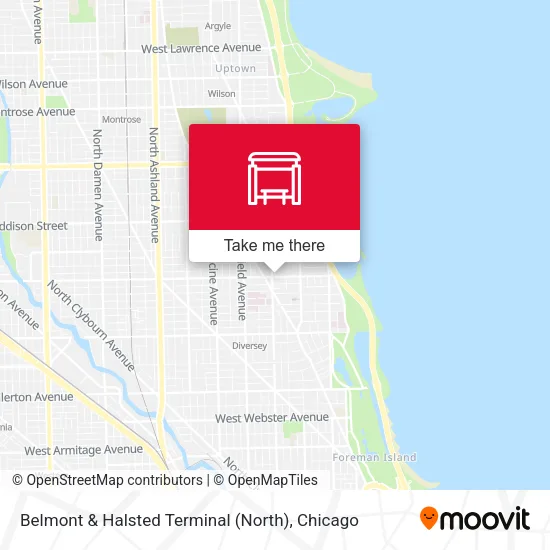 Belmont & Halsted Terminal (North) map
