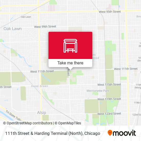 Mapa de 111th Street & Harding Terminal (North)