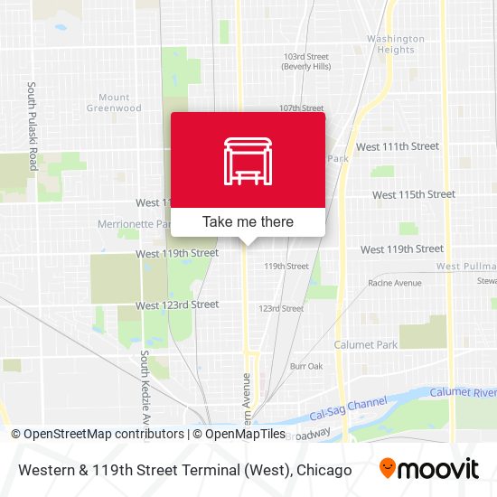 Mapa de Western & 119th Street Terminal