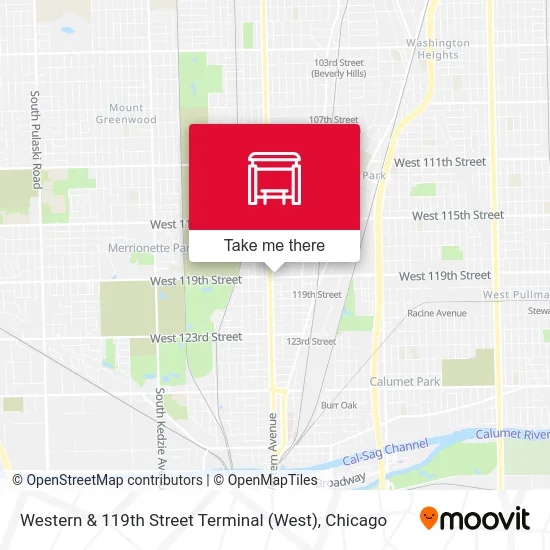 Western & 119th Street Terminal map