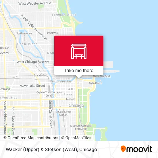 Mapa de Wacker (Upper) & Stetson (West)