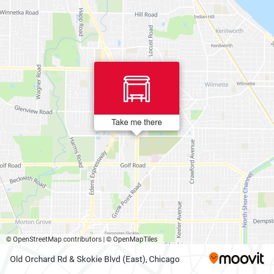 Old Orchard Rd & Skokie Blvd (East) map