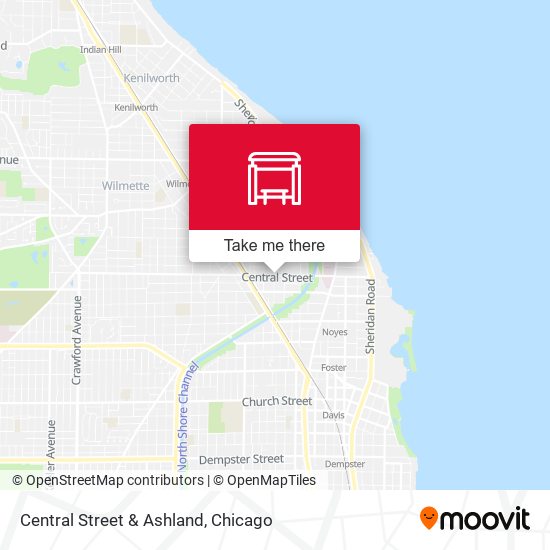 Central Street & Ashland map