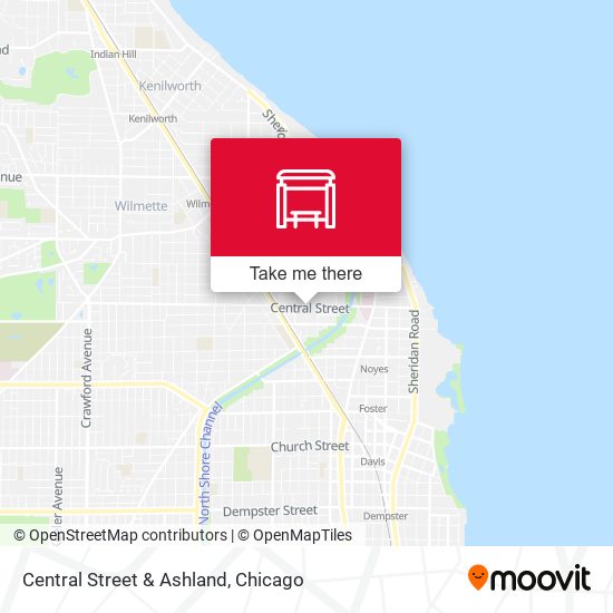 Central Street & Ashland map