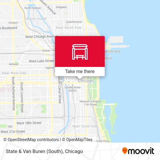 State & Van Buren (South) map