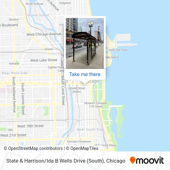Mapa de State & Harrison / Ida B Wells Drive (South)