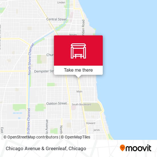 Chicago Avenue & Greenleaf map