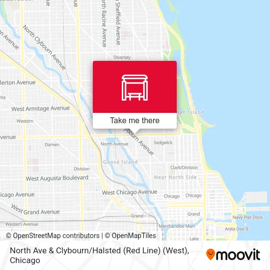 North Ave & Clybourn / Halsted (Red Line) (West) map
