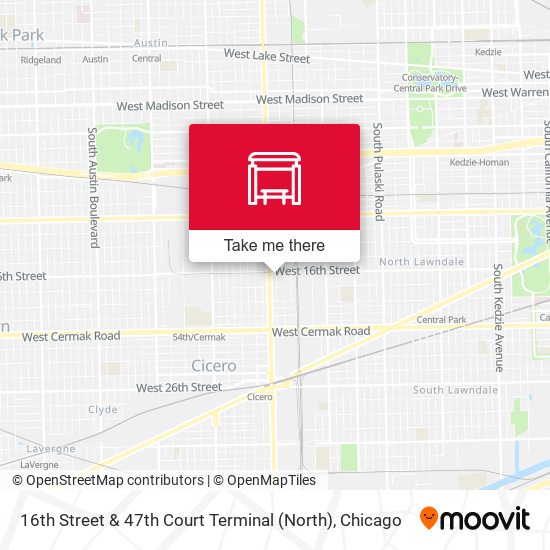 Mapa de 16th Street & 47th Court Terminal (North)