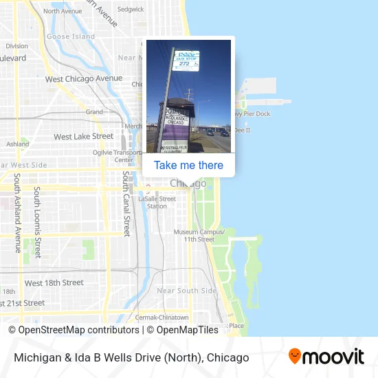 Mapa de Michigan & Ida B Wells Drive (North)