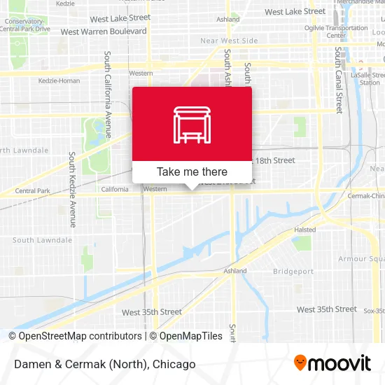 Damen & Cermak (North) map