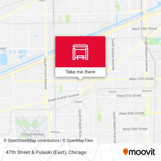 47th Street & Pulaski (East) map