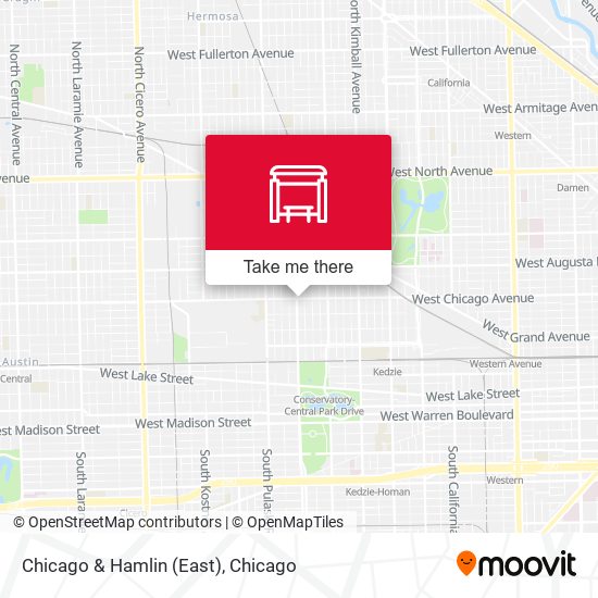 Chicago & Hamlin (East) map