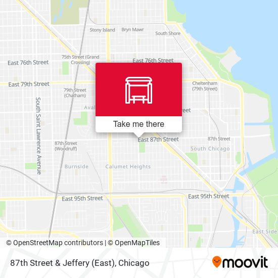 87th Street & Jeffery (East) map