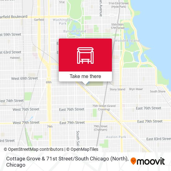 Cottage Grove & 71st Street / South Chicago (North) map