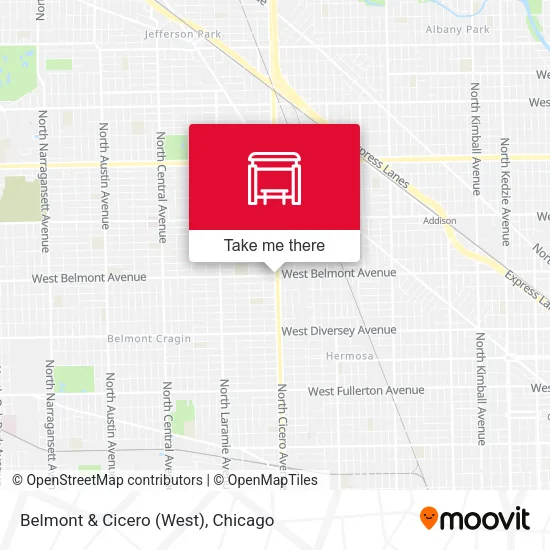 Belmont & Cicero (West) map