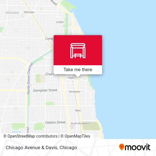 Chicago Avenue & Davis map