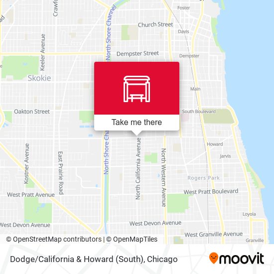 Dodge / California & Howard (South) map