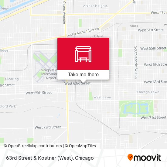 63rd Street & Kostner (West) map