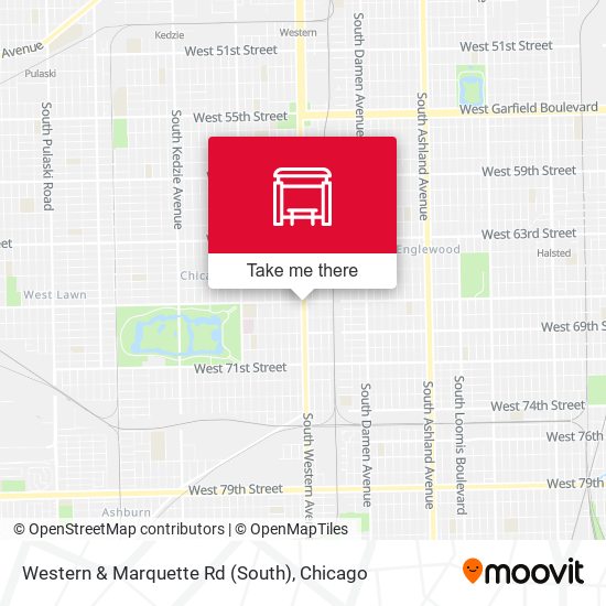 Western & Marquette Rd (South) map