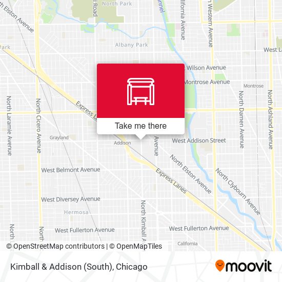 Kimball & Addison (South) map