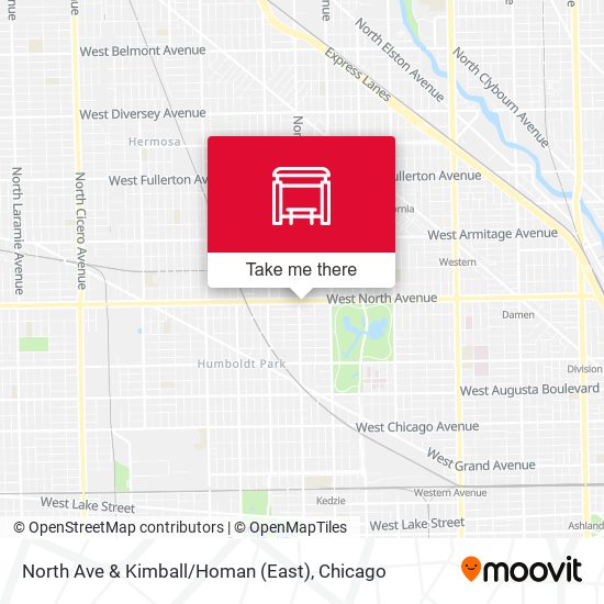 North Ave & Kimball / Homan (East) map