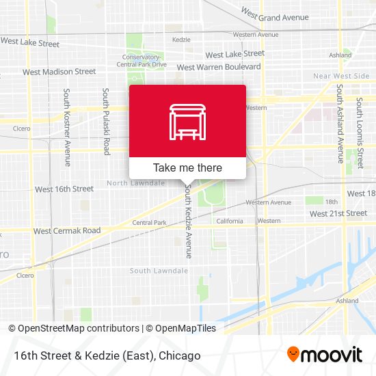 16th Street & Kedzie (East) map