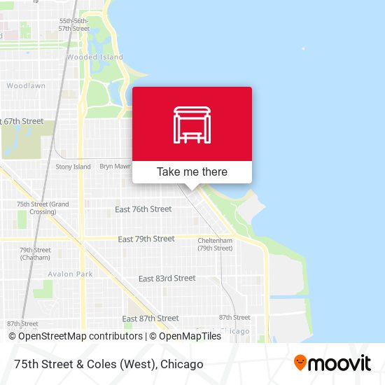 75th Street & Coles (West) map