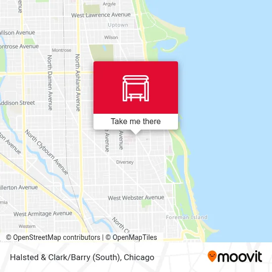 Halsted & Clark/Barry (South) map