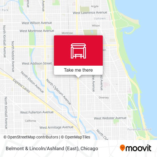 Belmont & Lincoln / Ashland (East) map