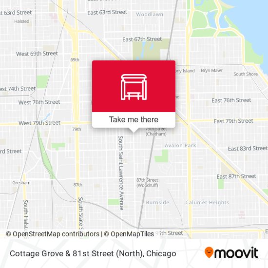 Cottage Grove & 81st Street (North) map