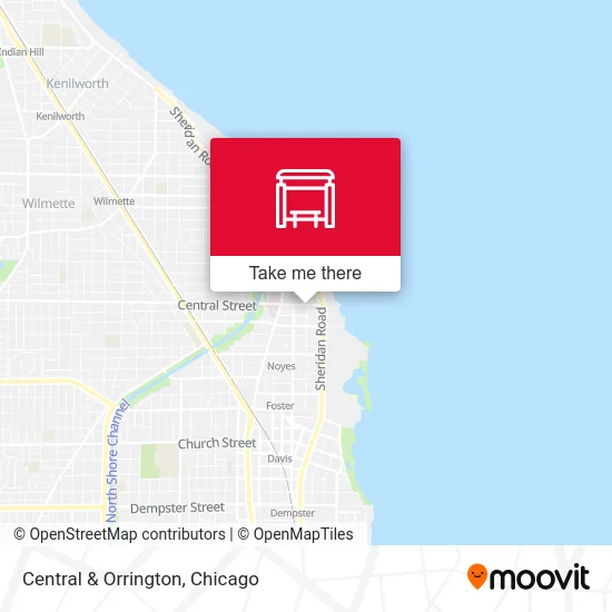 Central & Orrington map