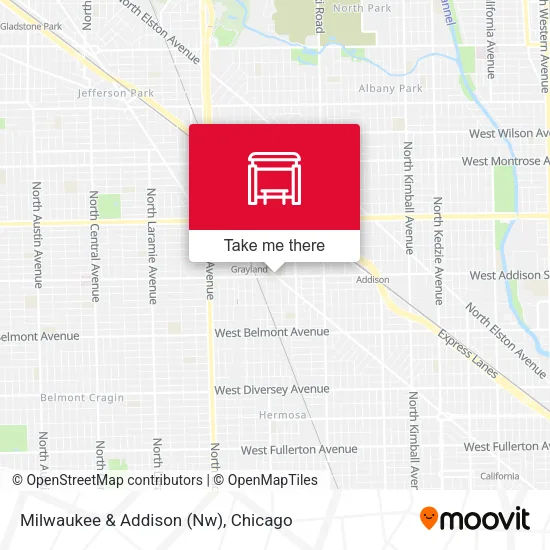 Milwaukee & Addison (Nw) map