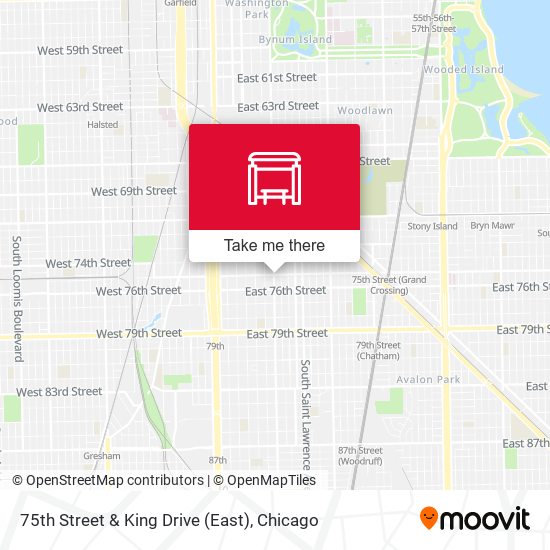 75th Street & King Drive (East) map